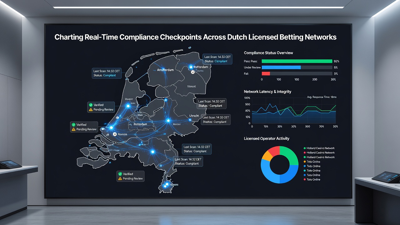 Netwerkdiagram van compliance dataflows tussen operators en toezichthouders