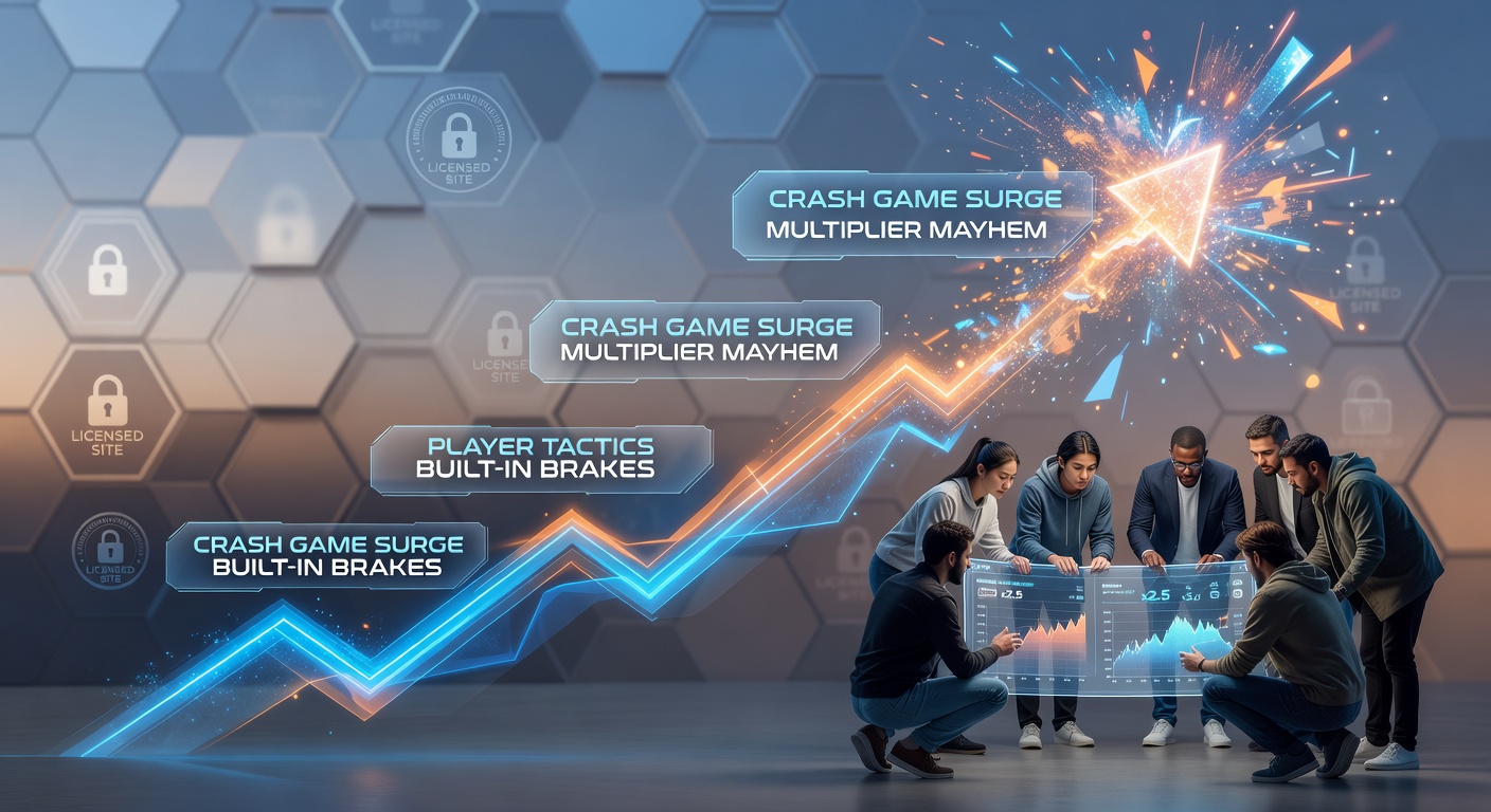 Grafiek van een crash game multiplier die exploderend stijgt, met een raket die opstijgt en crasht op een gelicenseerd Nederlands platform