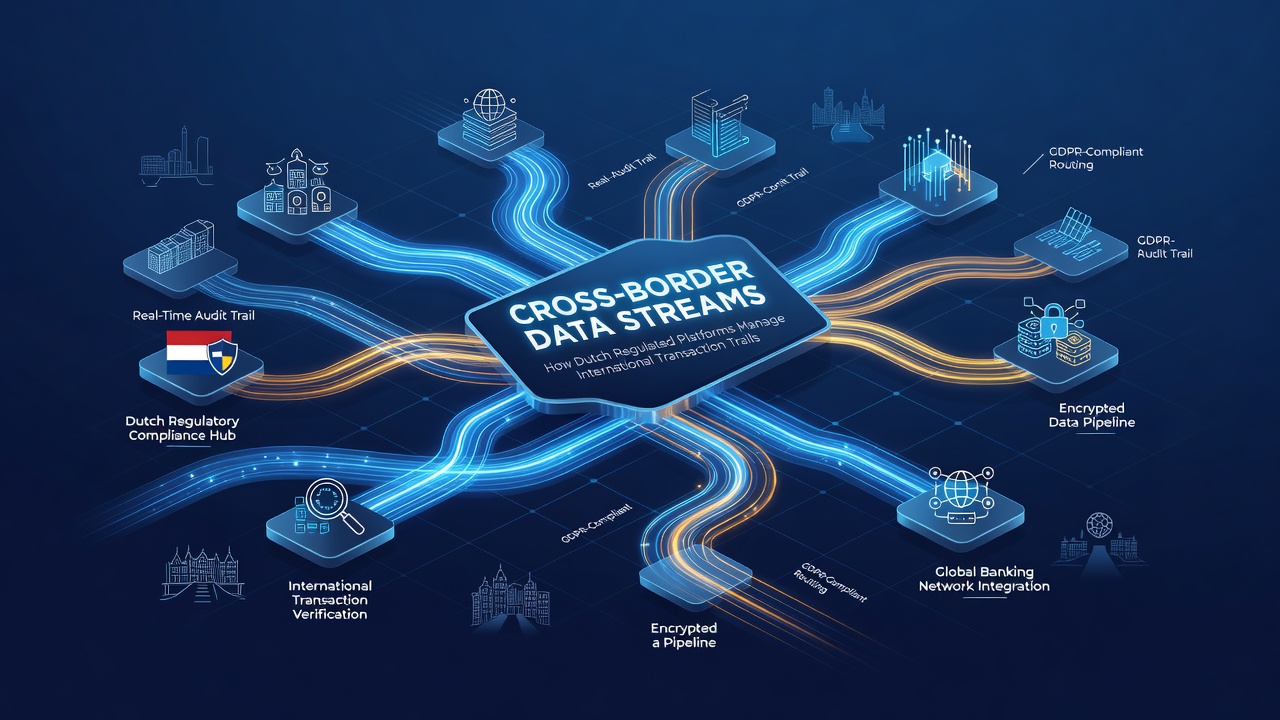 Diagram van compliance-overlappingen en datastromen bij Nederlandse gereguleerde gokplatforms