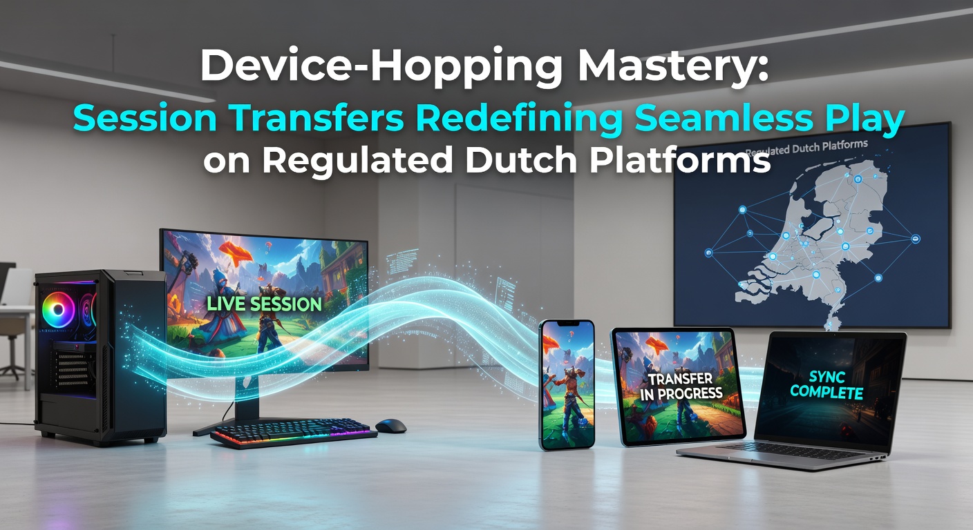 Speler schakelt naadloos over van smartphone naar laptop tijdens een slotsessie op een KSA-gelicentieerd platform, met sessie die vlekkeloos doorgaat
