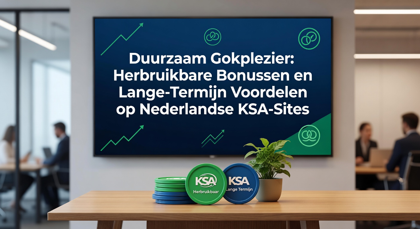 Grafiek die herbruikbare bonussen en spelerretentie op KSA-gelicenseerde sites illustreert, met stijgende lijnen voor langdurig engagement