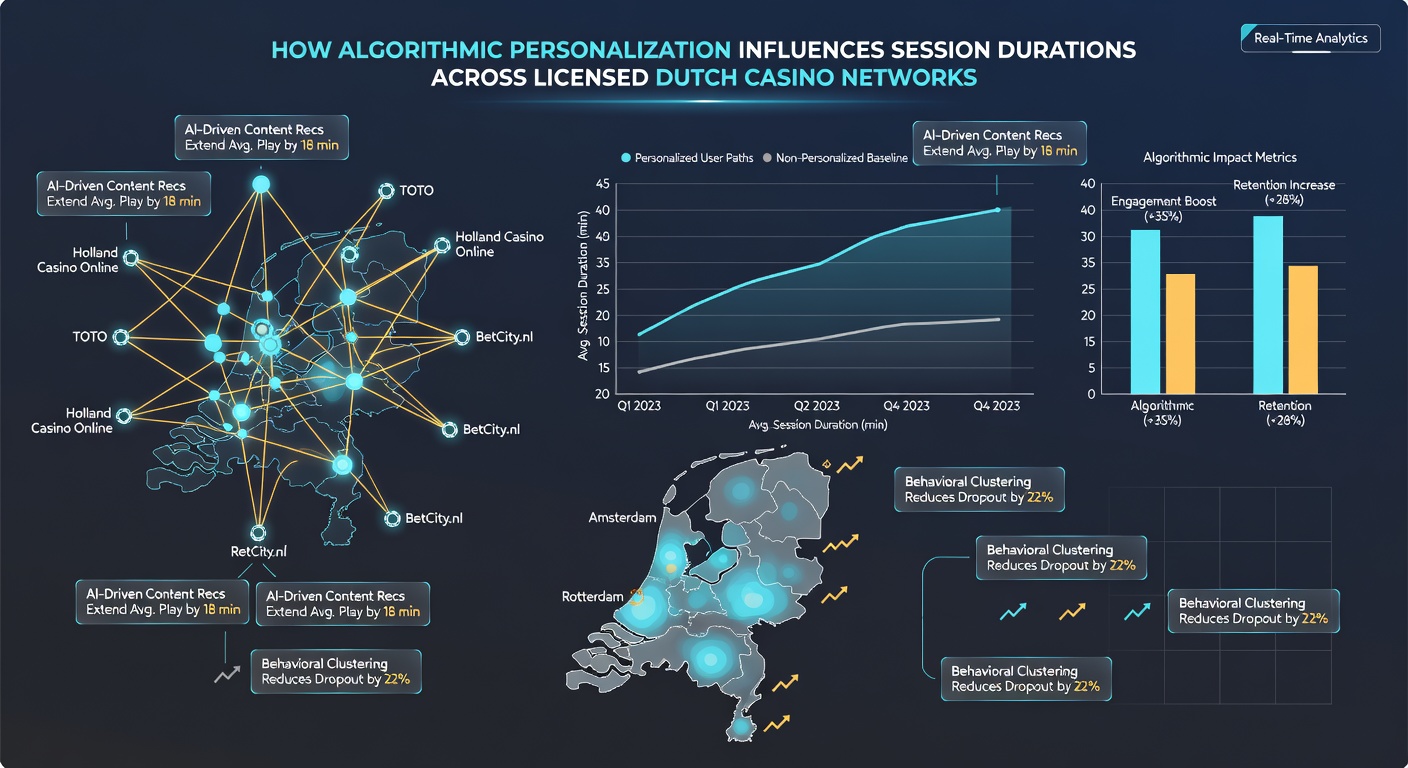 Data visualization showing session duration changes due to personalization algorithms on regulated Dutch casino platforms
