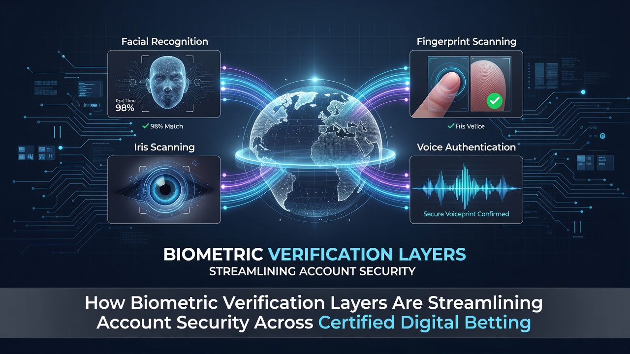 Gebruikersinterface met biometrische verificatie tijdens online sportweddenschappen