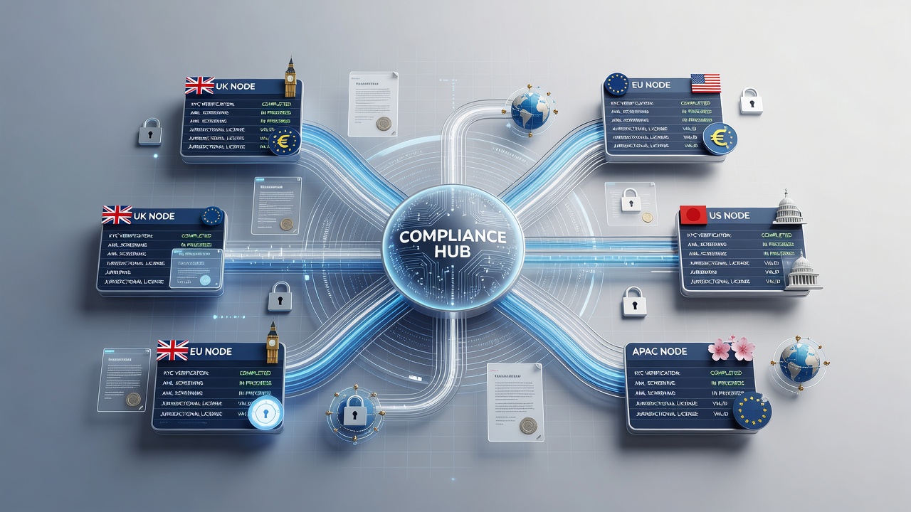 Technische weergave van AI-monitoring en blockchain verificatie in betalingsnetwerken
