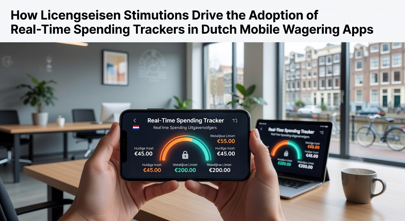 Interface van een real-time bestedingstracker in een Nederlandse mobiele gokapp met actuele uitgaven en limieten