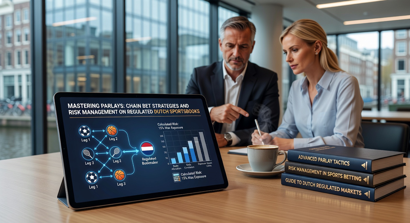 Grafiek met succespercentages van parlay-weddenschappen op Nederlandse bookmakers, inclusief risicocurves en uitbetalingsodds