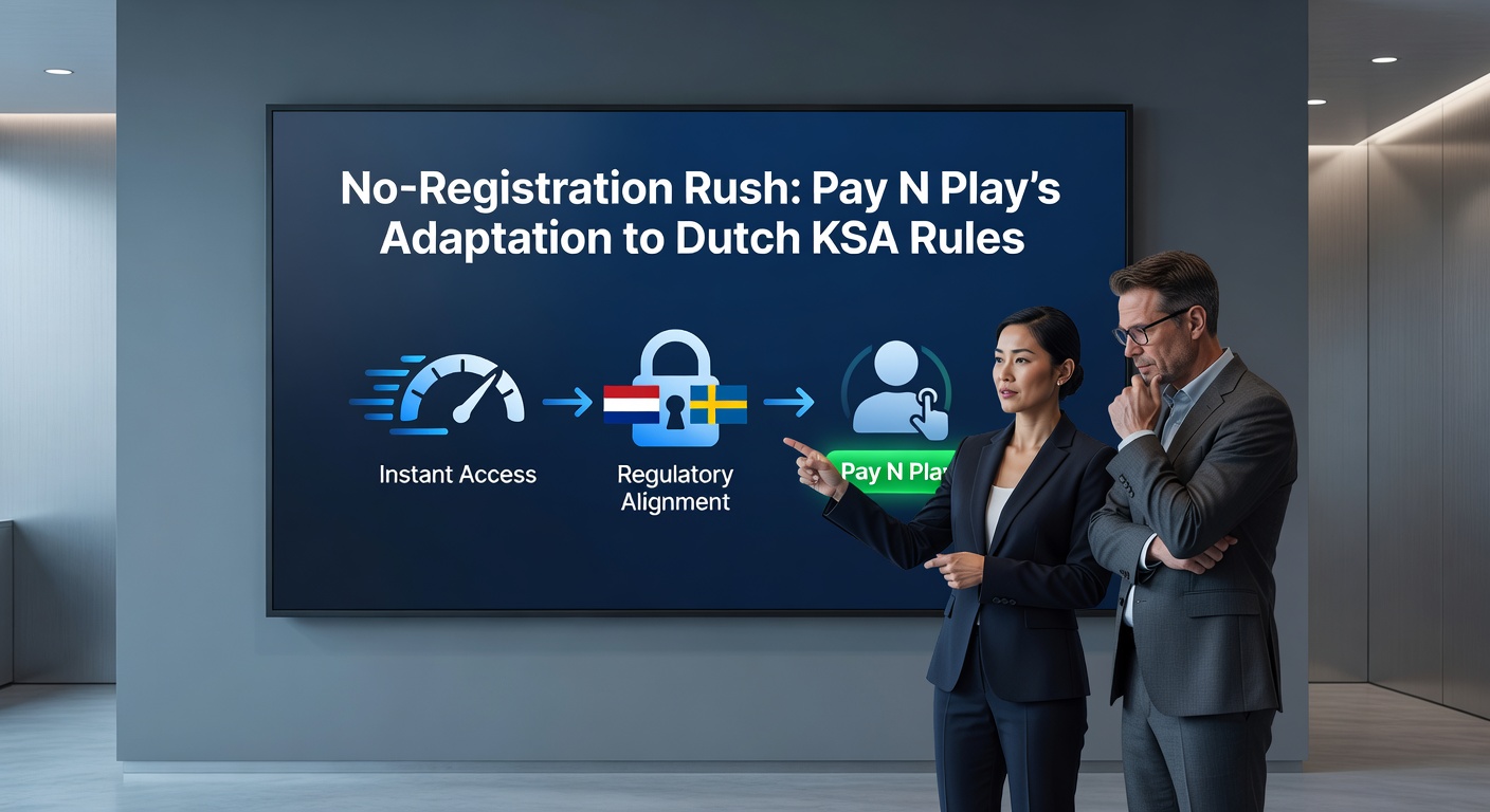 Grafiek van Pay N Play adoptie op KSA-gelicentieerde platforms in Nederland, met stijgende lijnen voor spelersaantallen en transactiesnelheden